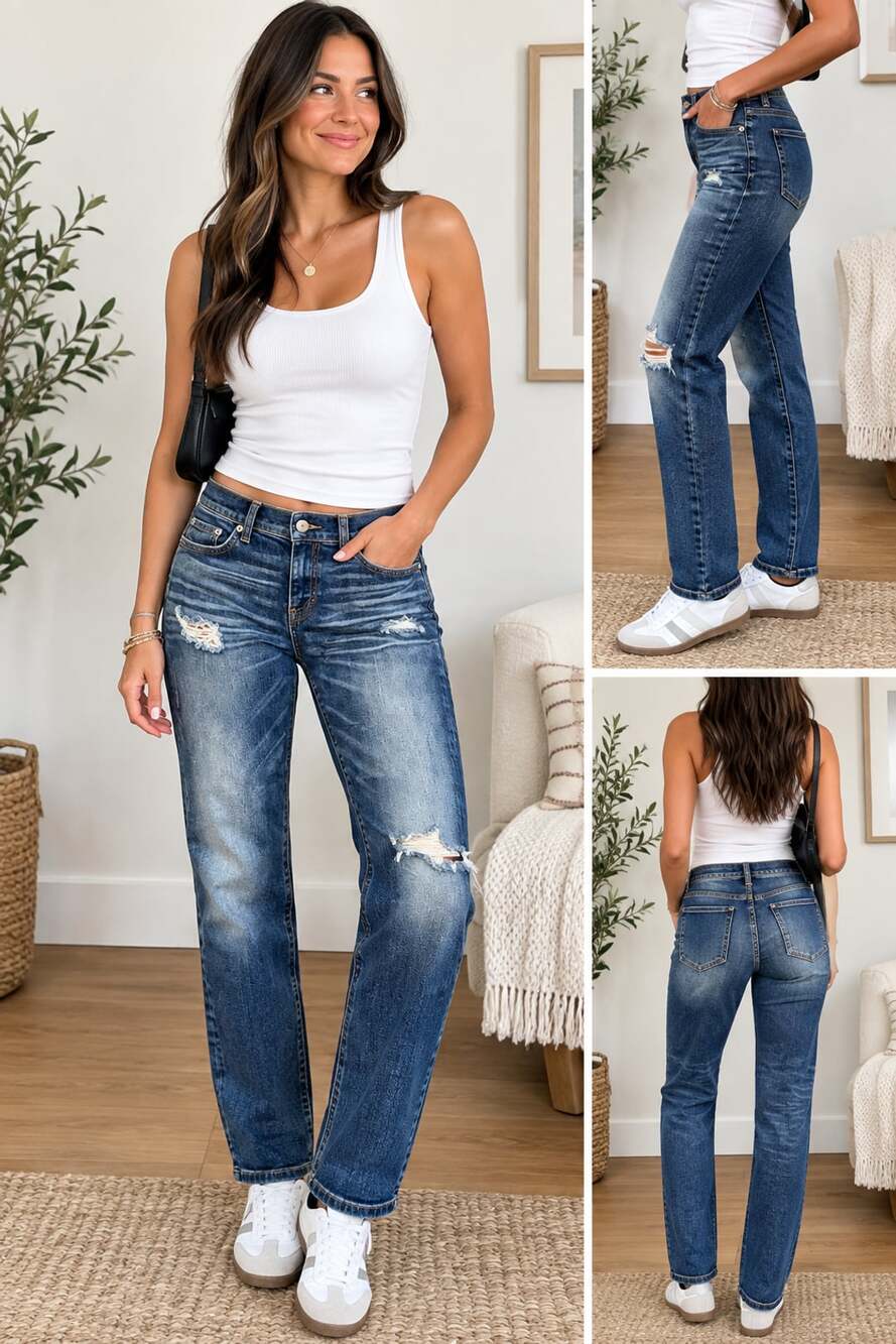 rag & bone / JEAN The Dre Slim Boyfriend Distressed Jeans Phoenix Size 26